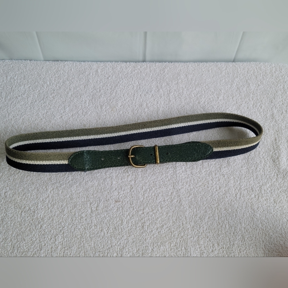 Vintage Woman Narrow Green White Navy  Blue 32 inches